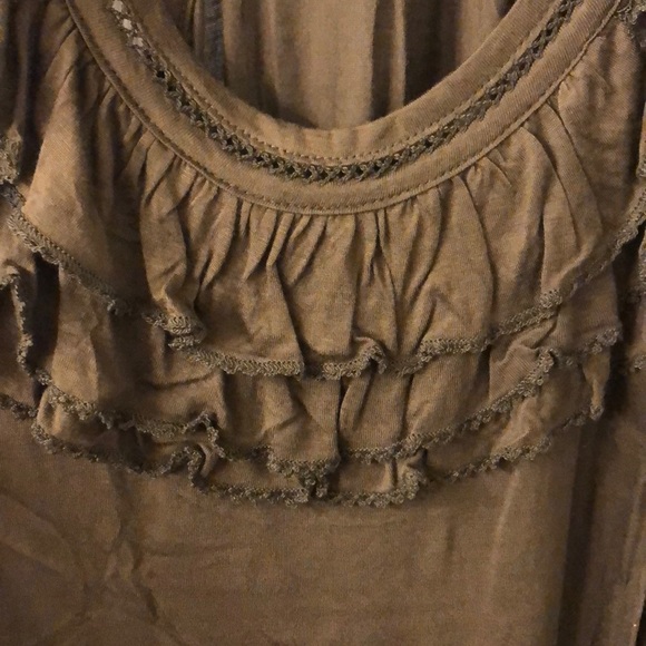 Army Green Ruffle Tank - Picture 3 of 4